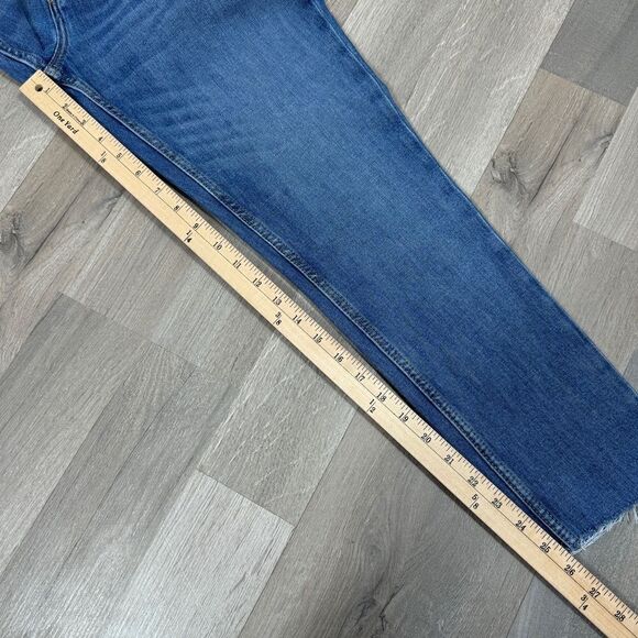 Banana Republic Travel Stretch Skinny Fit Raw Hem Crop Jeans Blue 31 x 26 - Picture 12 of 13